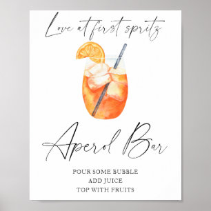 Spritz bridal shower - aperol bar poster