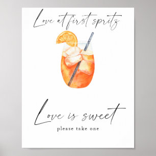 Spritz bridal shower - love is sweet take a treat  poster