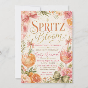 Spritz in Bloom Birthday Party Invitation