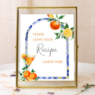Spritz Mediterranean Bridal Recipe Cards Poster