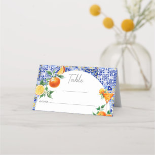 Spritz Mediterranean Bridal Shower Table Place Car Place Card