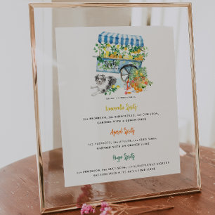 Spritz Station Pet Portrait Drink Wedding Bar Poster