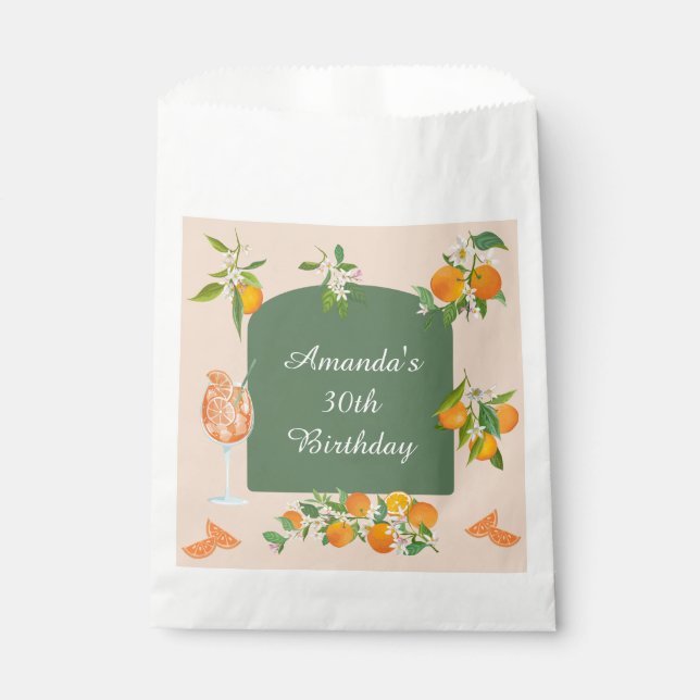 Spritz Summer Birthday Favour Bags (Front)