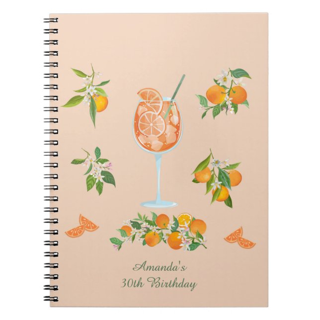 Spritz Summer Birthday Notebook (Front)