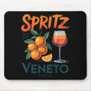 Spritz Veneto dal 1919 Italia Vintage Orange Wine Mouse Mat