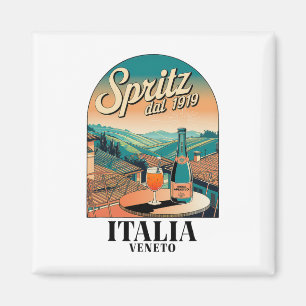 Spritz Veneto Italia Vintage Orange Wine Tail 2 Magnet