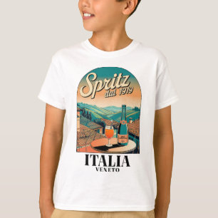 Spritz Veneto Italia Vintage Orange Wine Tail 2 T-Shirt