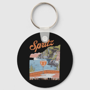 Spritz Veneto Italia Vintage Orange Wine Tail 3 Key Ring