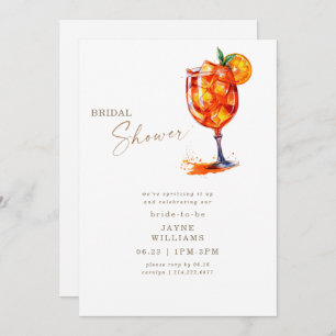Spritzing it up Aperol Bridal Shower Invitation