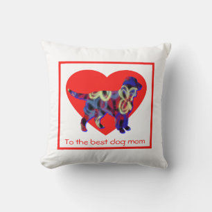 Sprocker Spaniel Dog Red Heart Mother’s Day Cushion