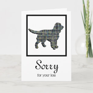 Sprocker Spaniel Dog Silhouette Pet Sympathy Card