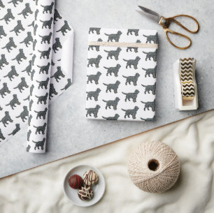 Sprocker Spaniel Dog Y&B Grid Line White Paper