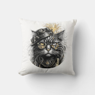 Sprocket-Paws The Funky Steampunk Cat Cushion
