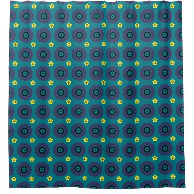 Sprocket Spring Custom Colour Shower Curtain (Front)