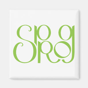 Sprog lime green Magnet