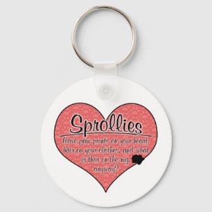 Sprollie Paw Prints Dog Humour Key Ring