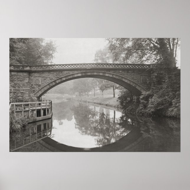 Sprotbrough bridge, River Don vintage photo Poster (Front)