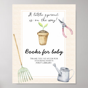 Sprout baby shower - books for baby poster