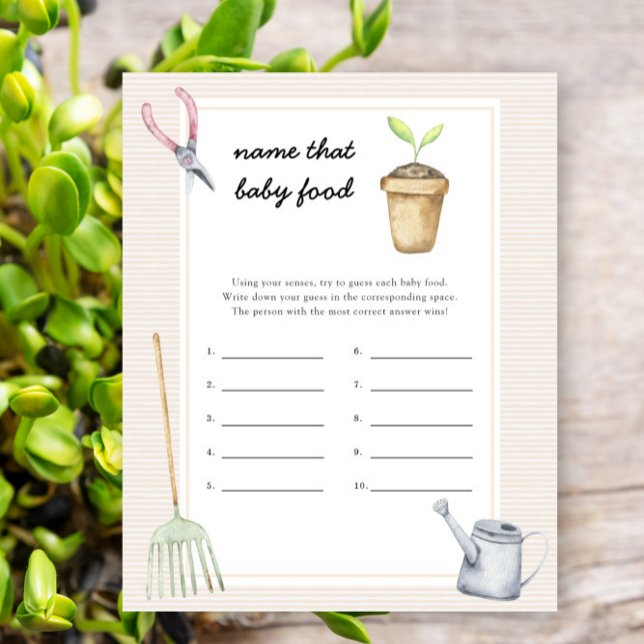 Sprout baby shower - Name that baby Food (Creator Uploaded)
