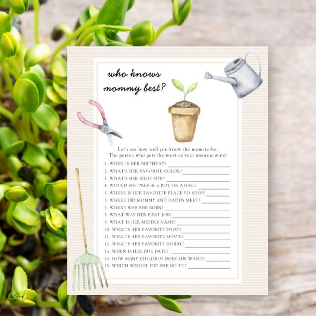 sprout baby shower - Who knows mummy best (Creator Uploaded)