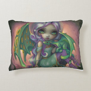 Sprout Dragonling Throw Pillow