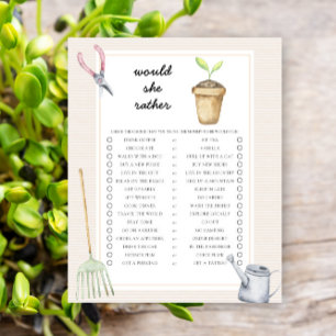 Sprout Would She Rather Baby Shower Game