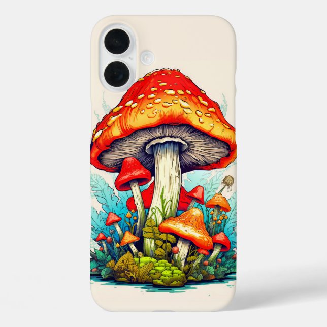 Sprouting Wild Forest Mushrooms Case-Mate iPhone Case (Back)