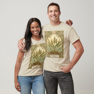 Sprouts of Renewal Art Nouveau Sabzeh Illustration T-Shirt