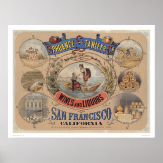 Spruance Stanley & Co., Wines & Liquors, SF (1305) Poster