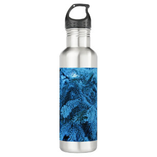 Spruce branches covered with snow & frost crystals 710 ml water bottle