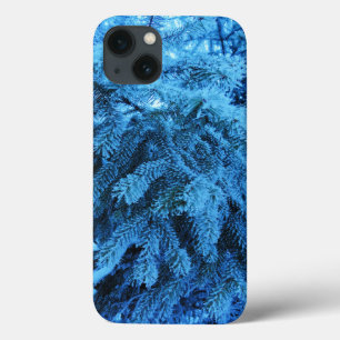 Spruce branches covered with snow & frost crystals iPhone 13 case