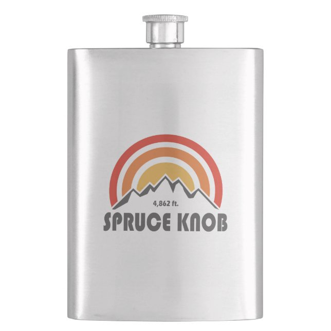 Spruce Knob Hip Flask (Front)