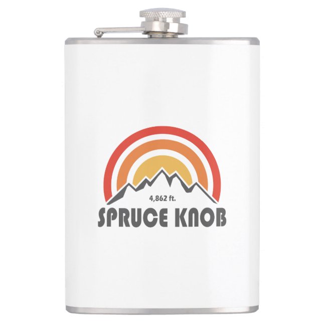 Spruce Knob Hip Flask (Front)