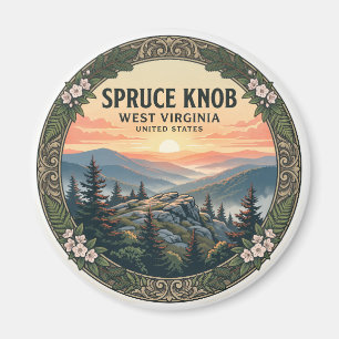 Spruce Knob Riverton West Virginia Keepsake Magnet