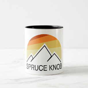 Spruce Knob West Virginia Retro Two-Tone Coffee Mug