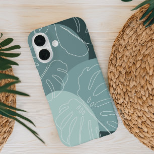 Spruce & Mint Boho Tropical Monstera Leaf iPhone 16 Case