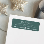 Spruce | Modern Bow Simple Minimal Return Address<br><div class="desc">Sweet and simple return address labels feature a minimalist layout that's perfect for your Christmas holiday greetings or all year long. Customise with your family name and address in clean,  classic serif typeface on a spruce green background. A petite bow along the bottom completes the design.</div>