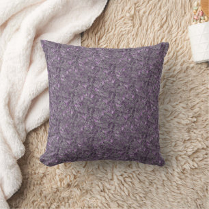Spruce Tree In Purple Nature Pattern Cushion