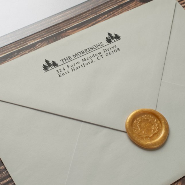 Spruces Rustic Name & Return Address Self-inking Stamp (Creator Uploaded)