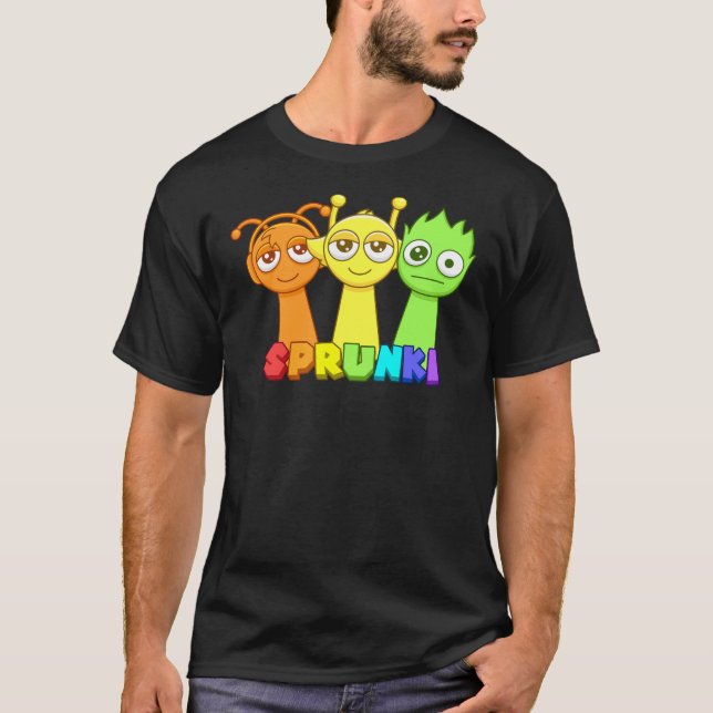 Sprunki Kids Characters T-Shirt (Front)