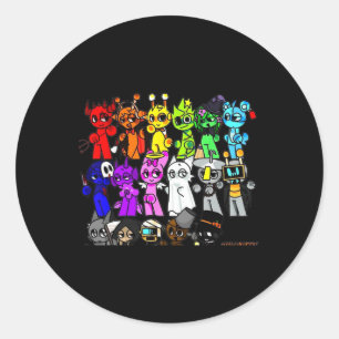 Sprunky Happy Halloween Funbot Jevin Simon Pinki O Classic Round Sticker