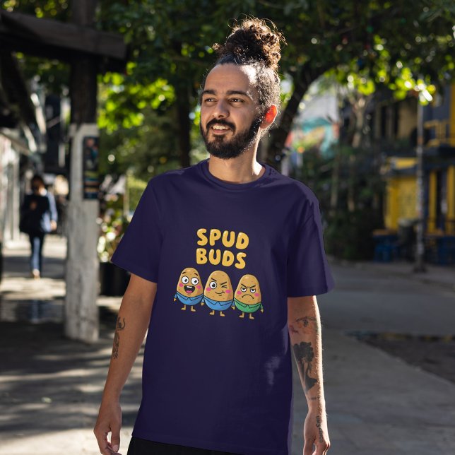 Spud Buds Potato Pals – Cute Cartoon Veggie Trio T-Shirt (Creator Uploaded)