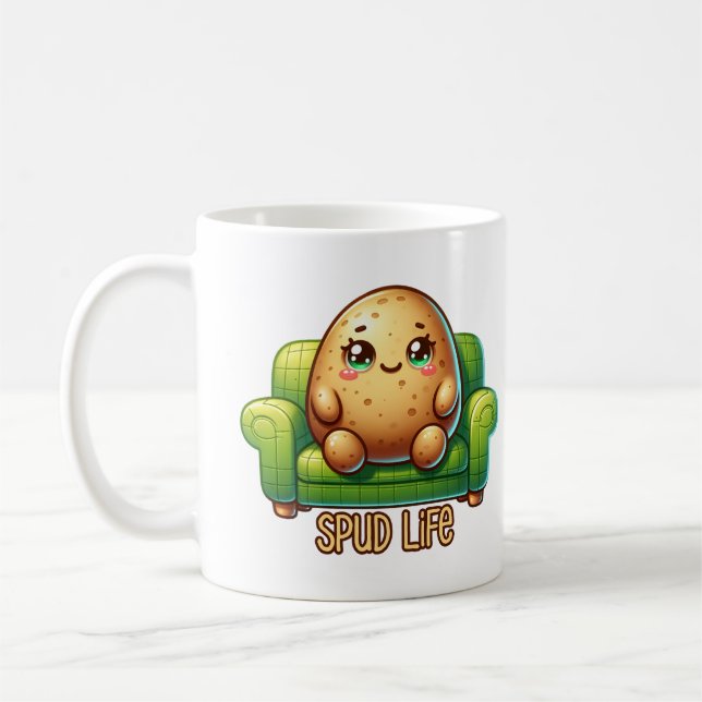 Spud Life, Couch Potato Coffee Mug (Left)