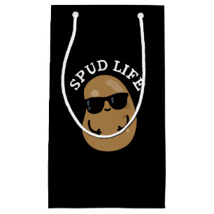 Spud Life Funny Potato Pun Dark BG Small Gift Bag