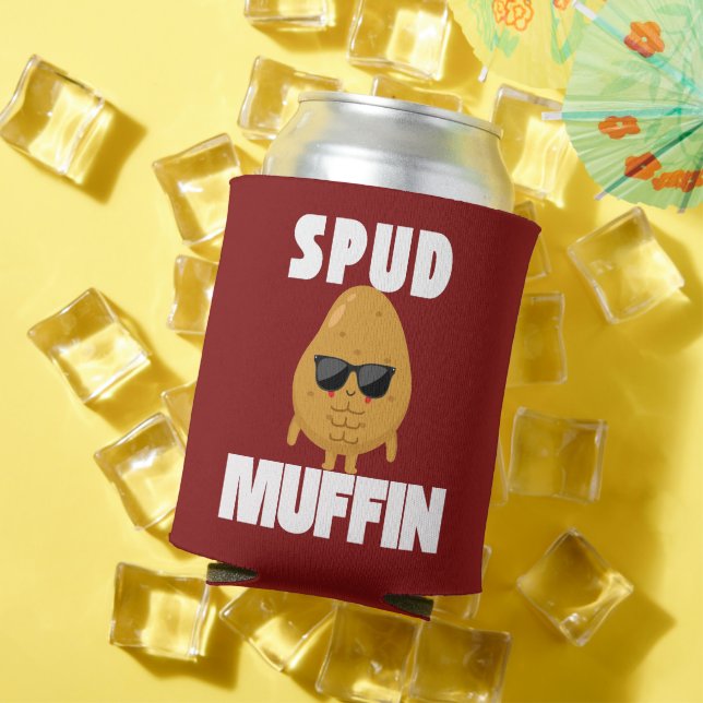 Spud Muffin Funny Potato Pun  Can Cooler (In Situ Summer)