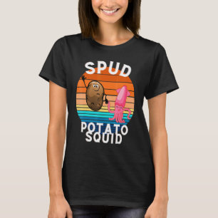 Spud Potato And Squid Holding Hands T-Shirt