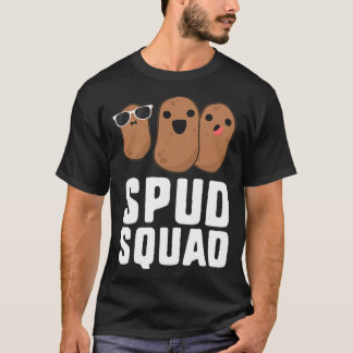 Spud Squad Funny Potato T Friend joke back -  T-Shirt