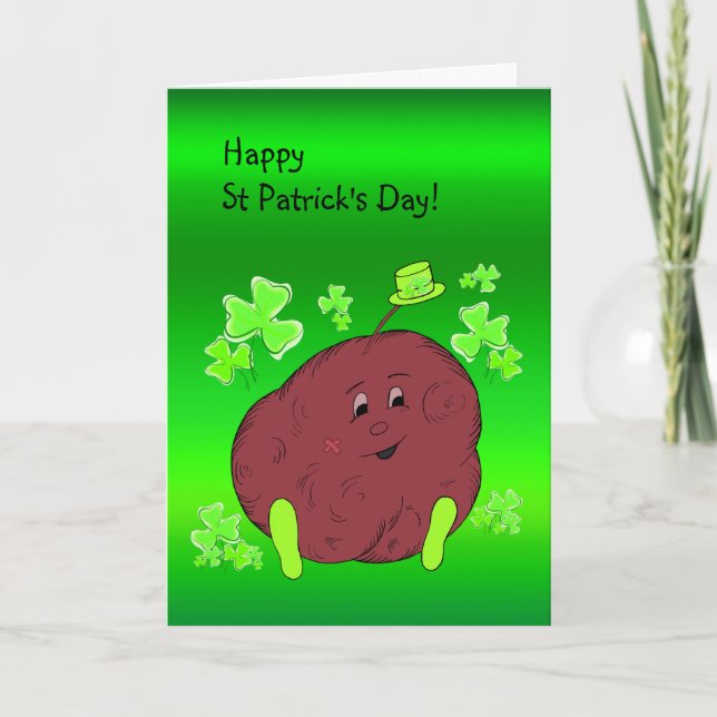 Spudman and Shamrock Paddy St Patrick's Day Card (Front)