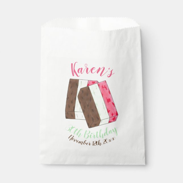 Spumoni Gelato Ice Cream Italian Food Party Favour Favour Bags (Front)