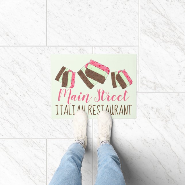 Spumoni Gelato Ice Cream Italian Restaurant Food Doormat (Indoor)